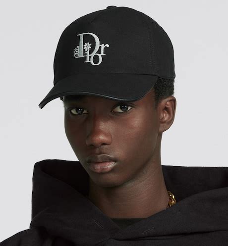 dior erl hat|DIOR BY ERL Baseball Cap Black Cotton Canvas.